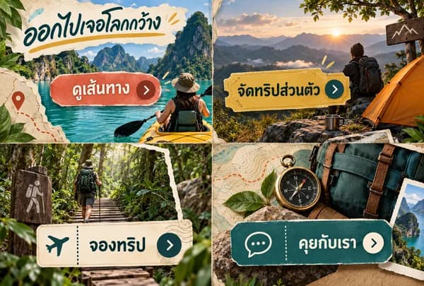 แบบ Rich Menu ที่ 60 ท่องเที่ยวและทัวร์ผจญภัย