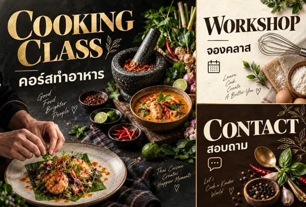 แบบ Rich Menu ที่ 67 สอนทำอาหาร