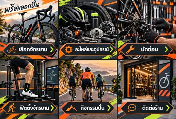 แบบ Rich Menu ที่ 49 ร้านจักรยานและบริการซ่อม