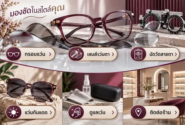 แบบ Rich Menu ที่ 44 ร้านแว่นตา