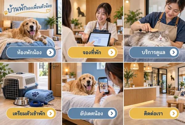 แบบ Rich Menu ที่ 37 โรงแรมสัตว์เลี้ยง