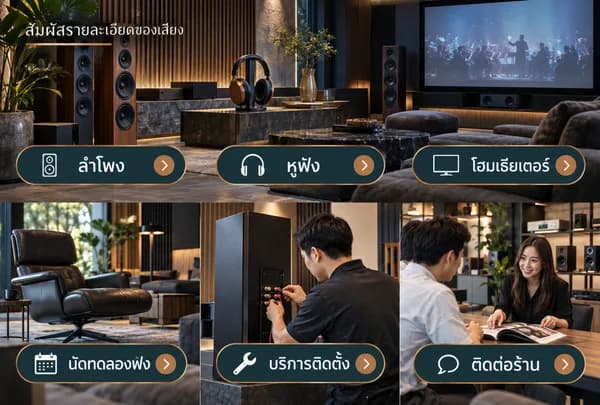 แบบ Rich Menu ที่ 36 เครื่องเสียงและโฮมเธียเตอร์