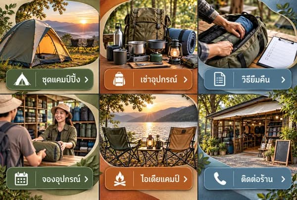 แบบ Rich Menu ที่ 35 เช่าอุปกรณ์แคมป์ปิ้ง