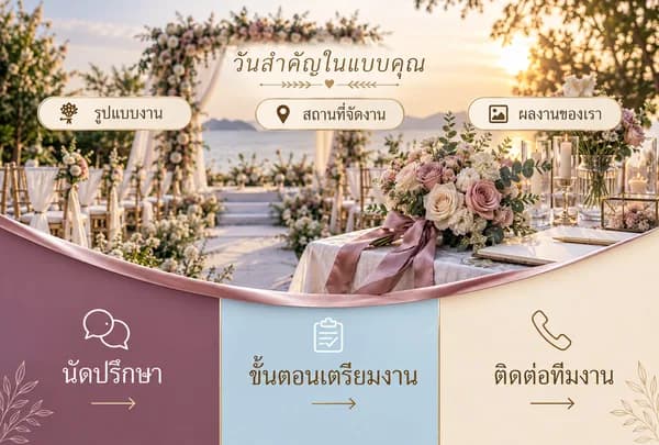 แบบ Rich Menu ที่ 33 รับจัดงานแต่งงาน