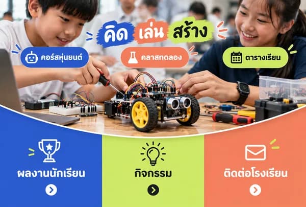 แบบ Rich Menu ที่ 32 โรงเรียนหุ่นยนต์และ STEM