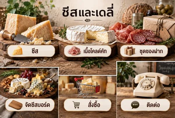 แบบ Rich Menu ที่ 25 ชีสและเดลี่