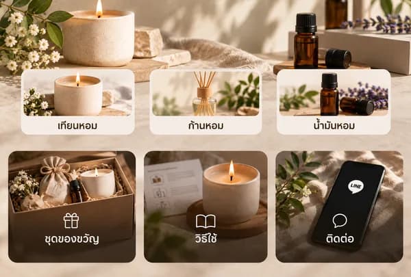แบบ Rich Menu ที่ 23 เทียนหอมและอโรม่า