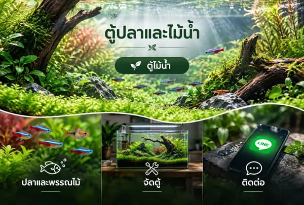 แบบ Rich Menu ที่ 20 ตู้ปลาและไม้น้ำ