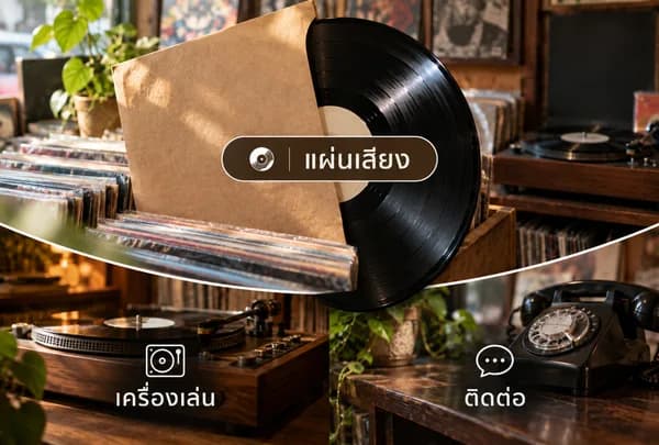 แบบ Rich Menu ที่ 18 แผ่นเสียง