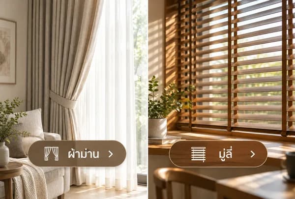 แบบ Rich Menu ที่ 9 ผ้าม่านและมู่ลี่