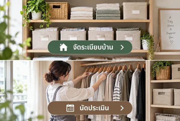 แบบ Rich Menu ที่ 7 จัดระเบียบบ้าน