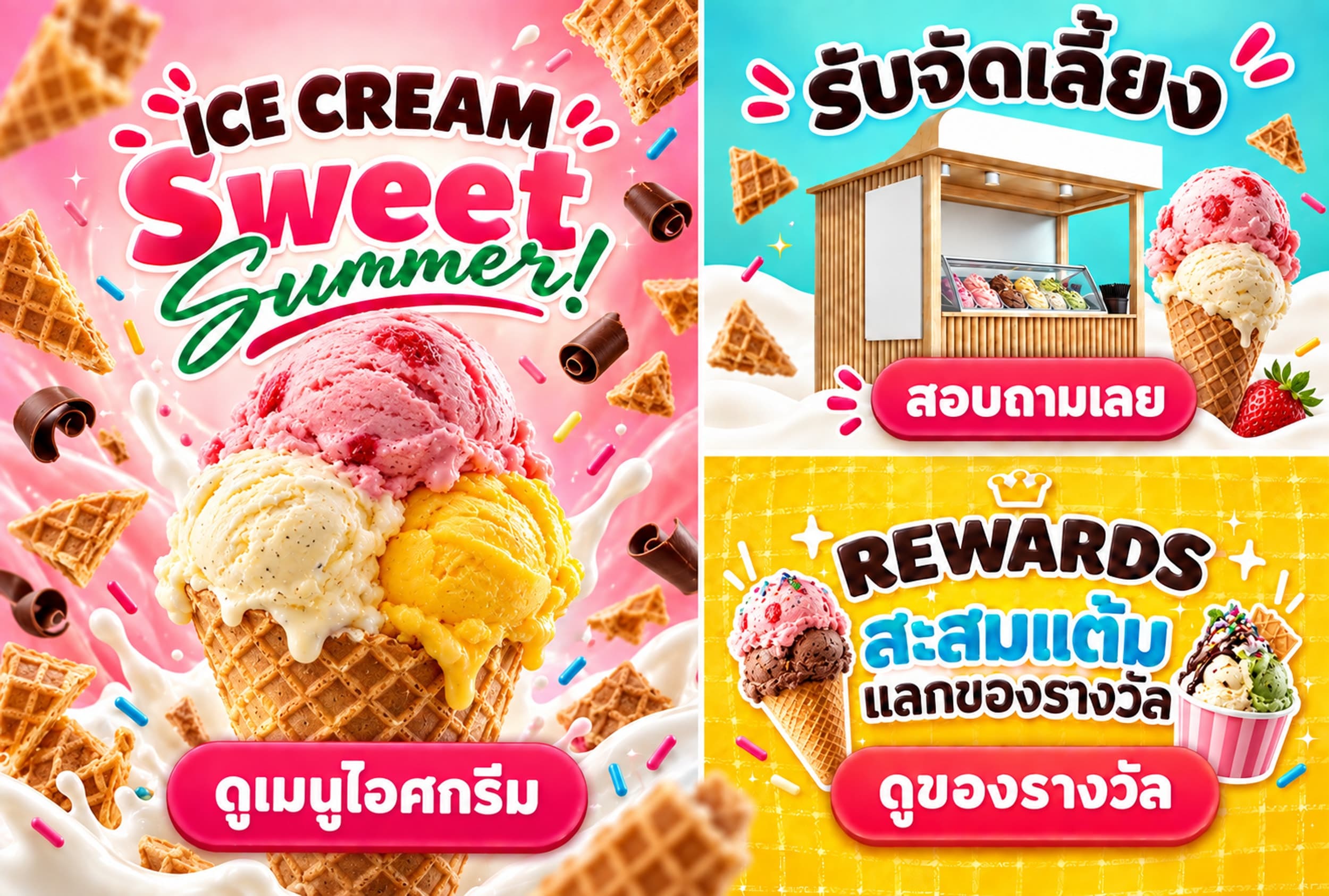 Rich Menu example: Ice cream